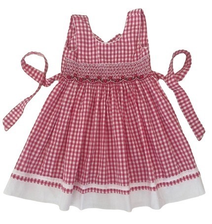 Smockysoft Pink-White Sleeveless