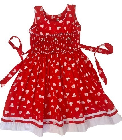 Smockysoft Red Heart Print sleeveless