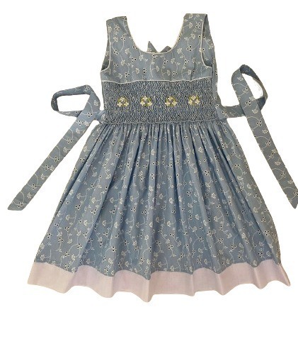 Smockysoft Sky Blue Floral Print
