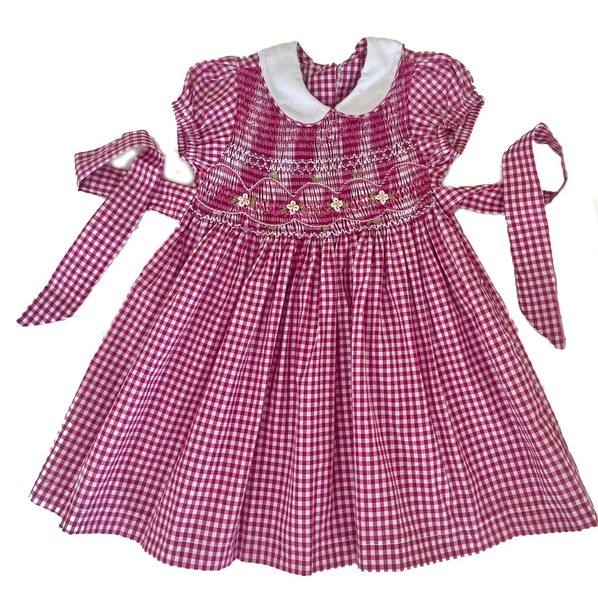 Smockysoft sweet pink-white puff sleeves
